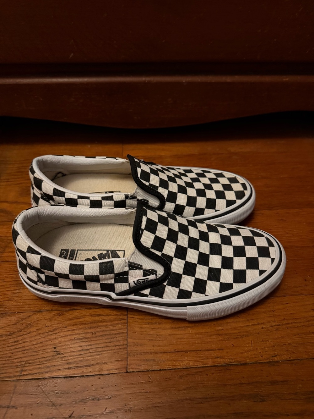 Vans customs checkerboard slip on sneakers